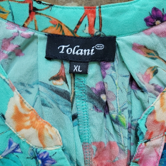 TOLANI Camila Silk Blouse XL - Picture 4 of 7